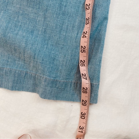 Madewell Chambray Patio Button Front Midi Skirt - Picture 10 of 12